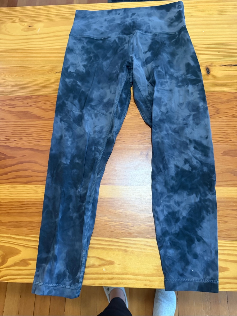 High-Waist women’s Black Tie-Dye Performance Leggings
